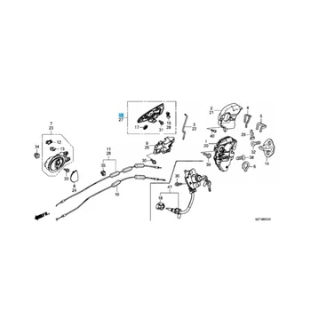Наружная Ручка Правой Боковой Двери y с Отверстием для ключа для Honda CRZ CR-Z ZF1 ZF2 2011-2015 72141-SZT-003ZE RH