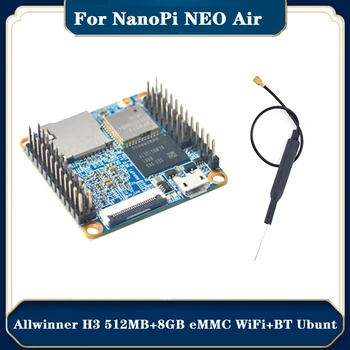 Для Nanopi NEO Air Allwinner H3 512 МБ + 8 ГБ EMMC Wifi + Bluetooth Ubuntucore Сверхмалая Плата Разработки IOT С Наборами Антенн