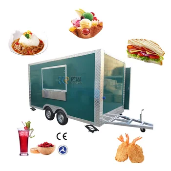 Трейлер для вендинга хот-догов для барбекю с DOT CE, полностью оборудованный трейлер для еды, грузовик для еды с полностью оборудованной кухней