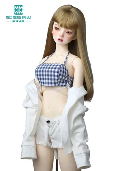 58-60 см 1/3 BJD Кукольная Одежда Мода завернутая грудь Джинсовые горячие брюки Подарок для девочки
