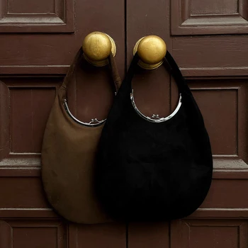 Женская ретро-сумка Half Moon Европейского и американского модного Нишевого дизайнерского бренда, женские сумки-тоут, женский Расширенный кошелек для подмышек