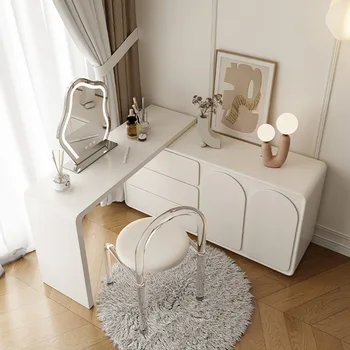 Туалетный столик Современный Простой Столик для макияжа со шкафом для хранения, Модульный телескопический туалетный столик, Бытовая мебель в европейском стиле