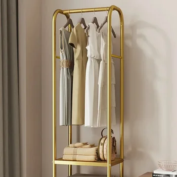 Металлическая вешалка для одежды на балконе На колесиках Минималистичная Золотая Вешалка для одежды Съемная Входная Детская Прихожая Maison Nordic Furniture
