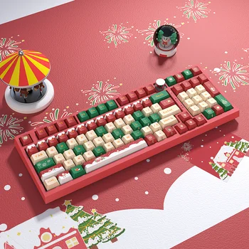 Тема Кануна Рождества pbt Keycaps Cherry Profile Dye Набор дополнительных Клавишных Колпачков для Механической Клавиатуры mx switch с 7u 2.25u 2.75u Пробелом