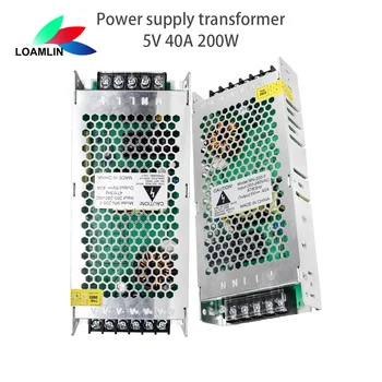 Светодиодный Источник Питания Трансформаторы освещения 200 Вт адаптер драйвера AC200-240V для WS2812 WS2813 APA102 SK6812 светодиодные ленты DC5V 40A