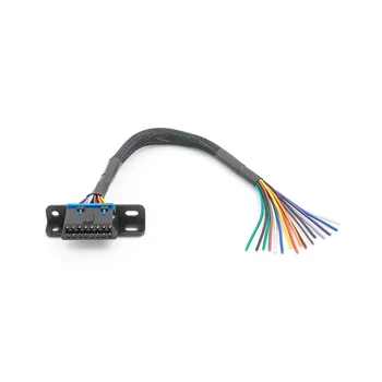 Универсальный 16-контактный разъем OBD2 для открытия удлинителя OBD-кабеля, ленточный интерфейс