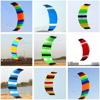 бесплатная доставка двухлинейный каскадерский воздушный змей rainbow, большие мягкие воздушные змеи для взрослых, надувные игрушки для кайтсерфинга, воздушный змей с катушкой wind
