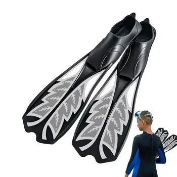 Ласты для подводного плавания С хорошей отдачей, Длинные ласты с регулируемым головным ремнем, герметичный комплект для дайвинга, противоскользящий комплект для подводного плавания с