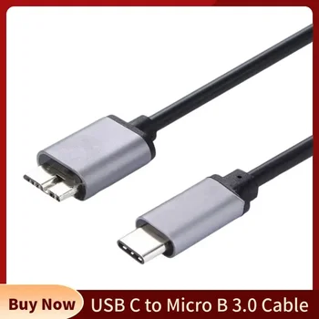 Кабель USB C-Micro B 3.0 длиной 1 м, кабели для мобильных телефонов, шнур для жесткого диска Macbook, корпус жесткого диска SSD, кабели USB Type C Micro B.