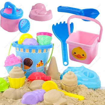 Пляжные Ведерки Песочные Игрушки для Детей Ясельного Возраста Набор Мороженого с Ведерком Для Девочек И Мальчиков Игровой Набор и 