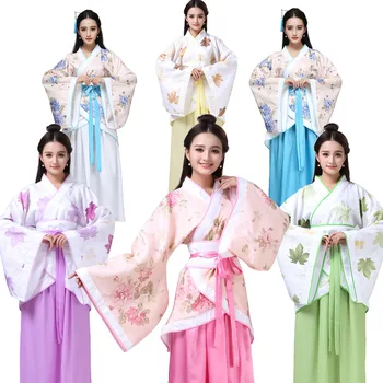 Традиционное китайское платье принцессы Ханфу, женское милое кружевное платье с вышивкой, косплей, старинная одежда феи, женское винтажное платье для танцев