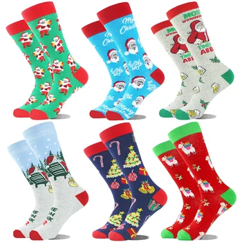 Мужские Женские носки для любителей Рождества, Хэллоуина, празднования Санта-Лося, Подарочные вечерние бисквиты, Снежинки, Веселые хлопковые носки Tide EU38-46
