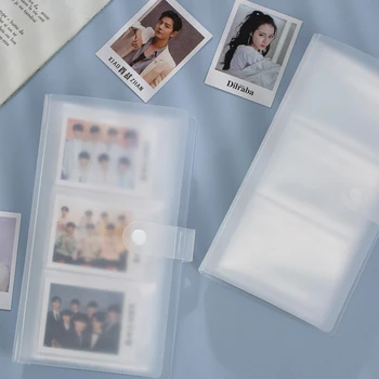 Прозрачный 3-дюймовый держатель для фотокарточек, 120 слотов для карт, фотоальбом, мини-книга для сбора фотографий Instax, защита для фотокарточек Kpop Idol